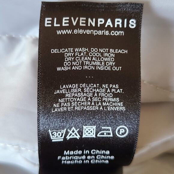 ELEVEN PARIS Suxy Nylon Zip-Front Bomber Jacket Plein Air Gray Men's Size Medium - Picture 14 of 14